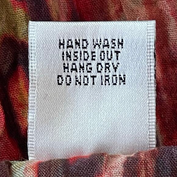 Rebecca Malone Multiprint Snake Tie Dye Crinkle Sequin Top MED Forest Fairy Boho - Picture 9 of 9